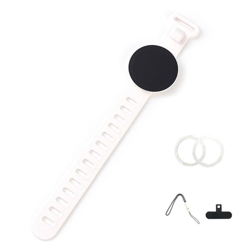 Silicone Magnetic Phone Wrist Strap Holder 360 Rotation Adjustable Viewing Angles Secure Grip For Mobile Devices