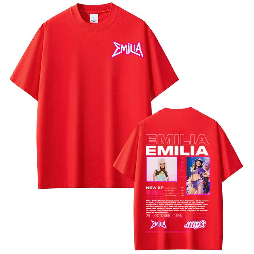 Emilia Mernes MP3 Tour Tshirts Men Women Fashion Hip Hop Oversized T Shirt Comfort Cotton Short Sleeve Tshirt Streetwear