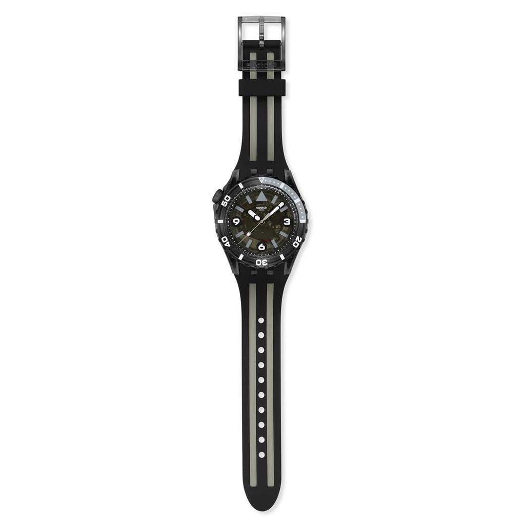 Swatch Herrenuhr „Black Sea Nettle“ SSCU09B100, Schwarz