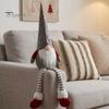 Long-legged Plush Gnome Christmas Doll Decoration, Long Leg Soft Swedish Figurine, Window Decoration Holiday Stuffed Elf Dwarf Ornament for