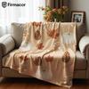Autumn Pinecone Pumpkin Anime Cartoon Flannel Blanket Soft Warm Throw for Bedroom Sofa Car Kids Holiday Gift