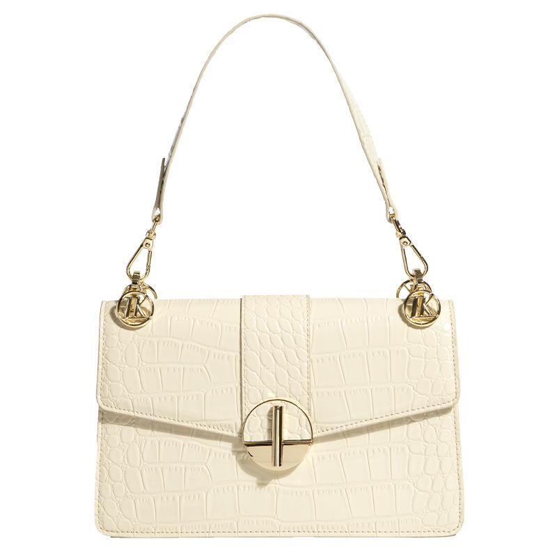 2024 Winter New Niche Handbag with High-End Crocodile Pattern, Fashionable Shoulder and Underarm Bag, Stylish Crossbody Small Square Bag