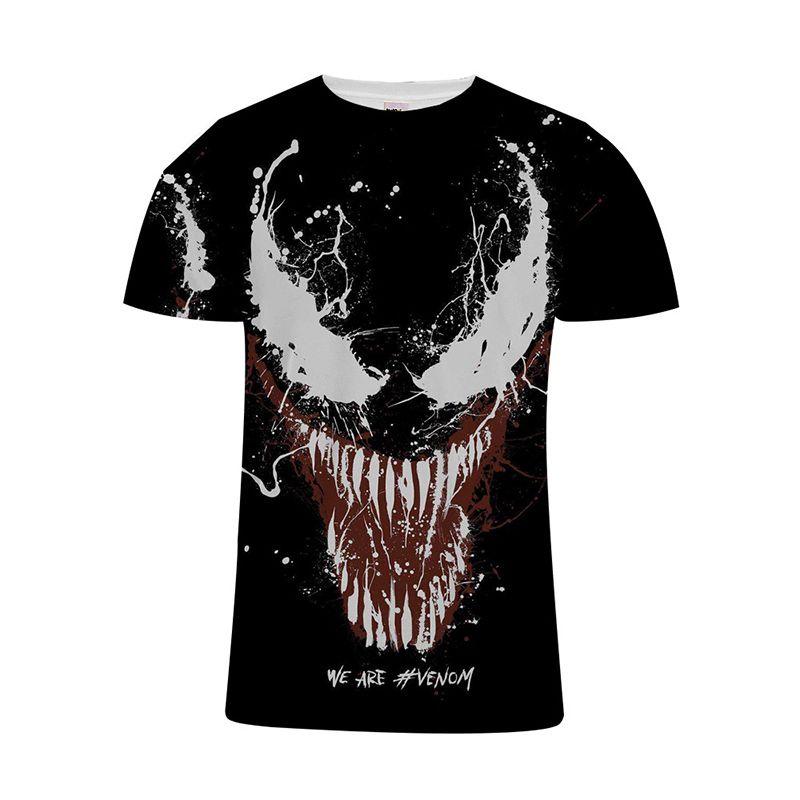 Stilvolles Damen Herren Film Venom Comic Print Lässiges 3D T-Shirt Für Alle Jahreszeiten