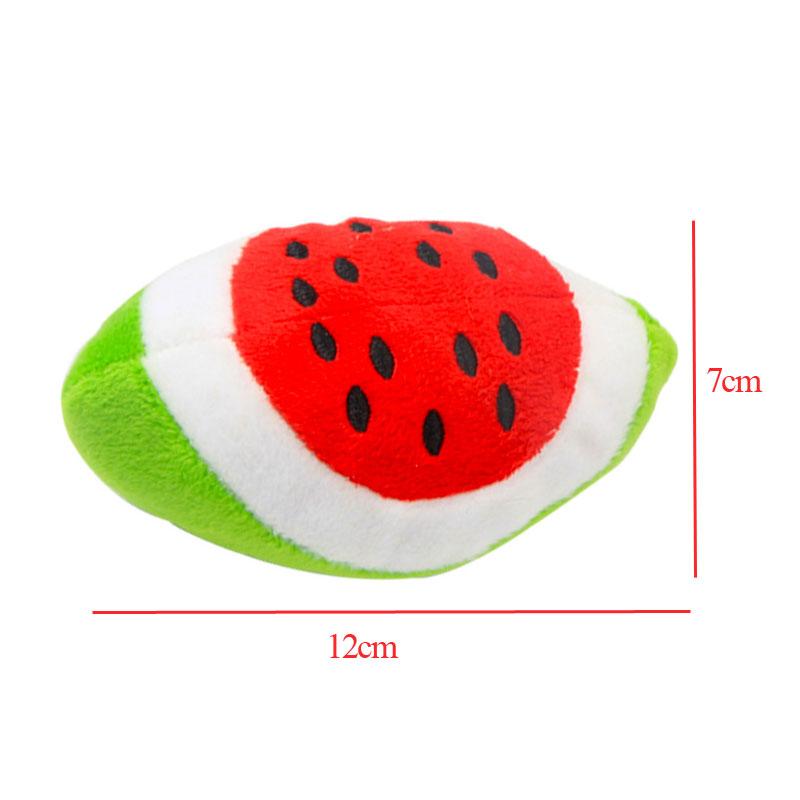 2026 Fruit Dog Toys Squeaker Plush Chew Toy for Small Dogs Training Perros Soft Squeeze Sound Cute Banana Watermelon Pet Accessories