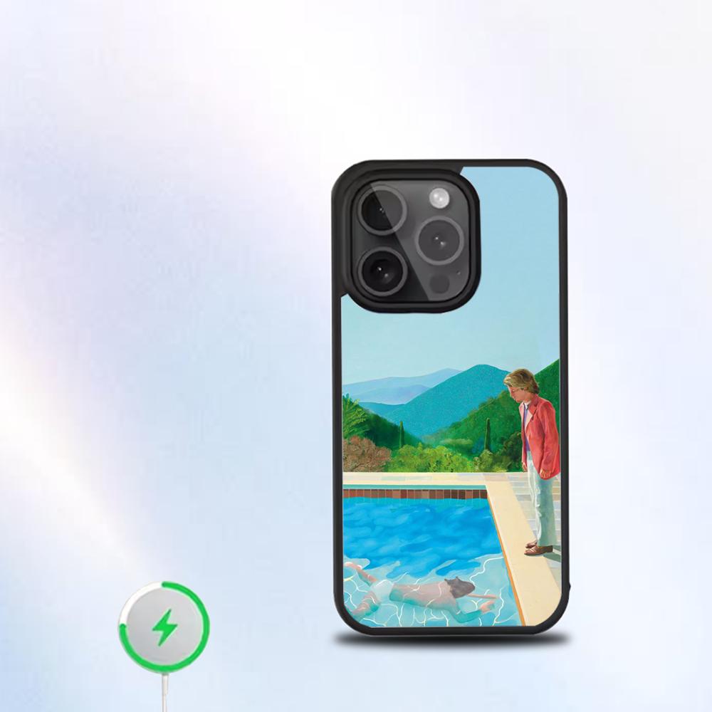 

Art D-David Hockney Paintings Phone Case For IPhone 16 15 14 13 12 11 Pro Mini Max Soft Magnetic Cover iPhone16pro