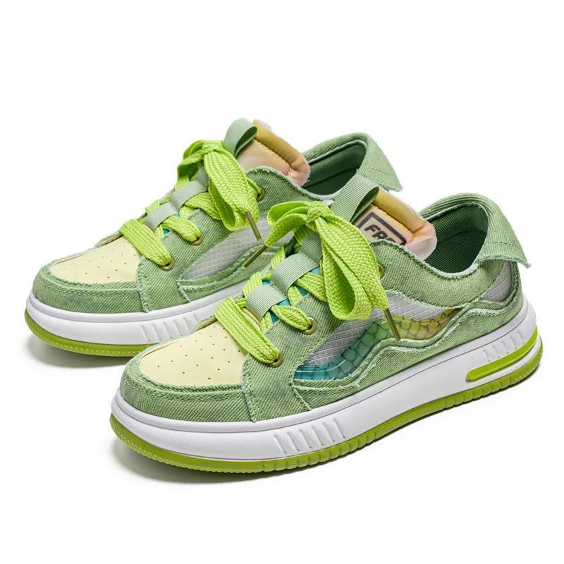 

2024 Новая весна-осень мужская повседневная персонализированная парусиновая обувь на шнуровке модная и популярная цветная спортивная обувь для активного отдыха 39