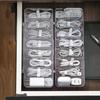 5 Sizes Multifunction Headphone Data Cable Charging Cable Organizer Transparent Data Cable Organizer With Lid Desktop Stationery