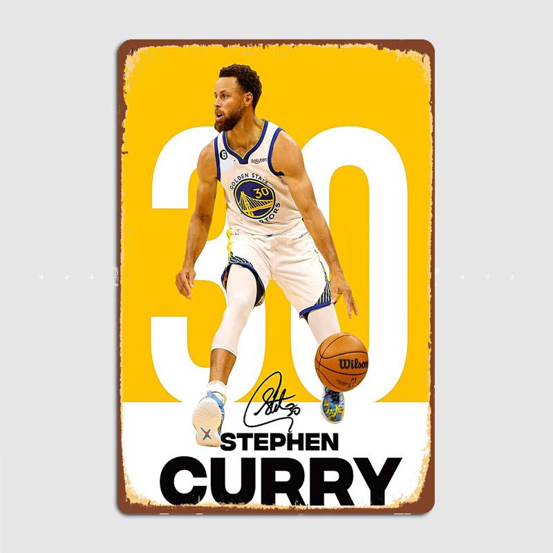 

Стефен Каррі Баскетбол Ретро Постер Металева Табличка Постери Бар Інтер єр Спальня Настінне Мистецтво Вінтажний Домашній Декор Прикраса Кімнати 20x30cm（7.8x11.8inch）