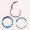 G23 Titanium Septum Piercing Nose Ring Opal Hinged Segment Clicker Ear Cartilage Earring Helix Lip Piercing Anodized Jewelry