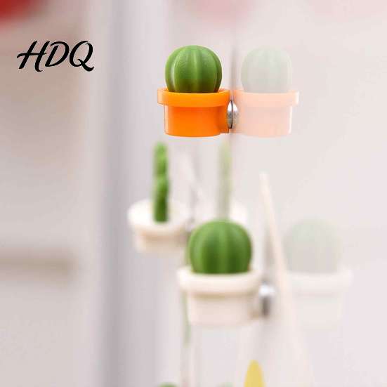 Heavy Duty Magnetic Decorations 6Pcs Potted Cactus Refrigerator Magnets Mini Kitchen Fridge Magnets Magnet Memos Notes Photos Holder Decorative