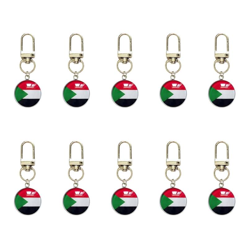 Set Of 10 Piece Stylish Soccer Keychains With National Flags Ideal For Gifts Travel Or Daily Use As A Fun Accessory