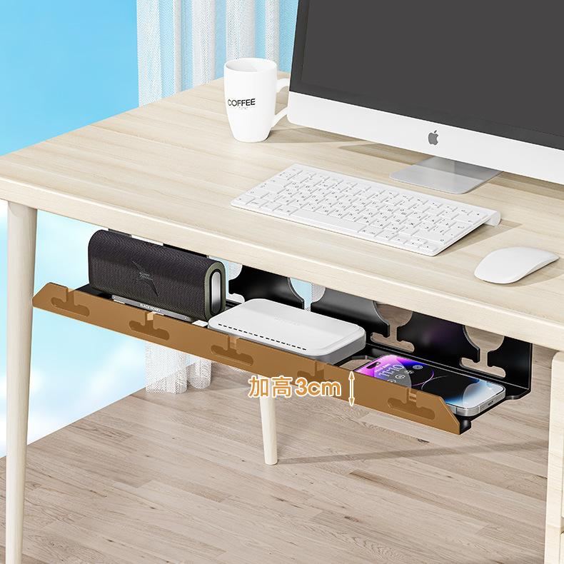 Under Desk Cable Management Metal Cable Tray Under Desk With Clamp  Power Strip Cord Holder No Drilling Sturdy Spacious