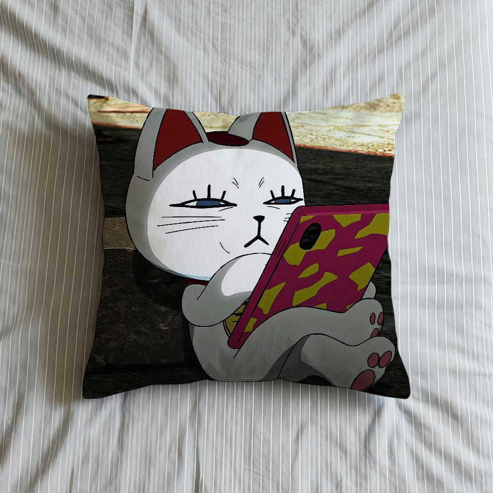 T-TurboS-ES G-Granny Cushion Cover Soft Case Sofa Living Room Home Anime Comfortable Office Cat Decor Protective Pillow