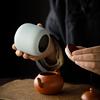 Tea Jar with Wooden Lid Ceramic Teapot Ceramic Sealed Jar Small Size Pu Erh Tea Coffee Sugar Storage Jars Tea Storage Boxes Can