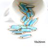 2pcs 10x26mm DIY Resin Earring Accessories Bracelet Pendants Metal Copper Charms Oval Golden Plated Charms for Jewelry Making