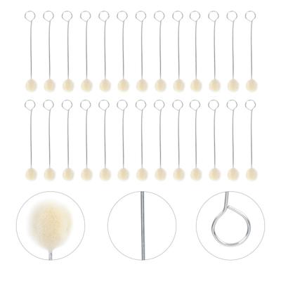 60Pcs Wool Daubers Metal Handle Dye Tool Smooth Broad Stain Application for Edging and Conditioner