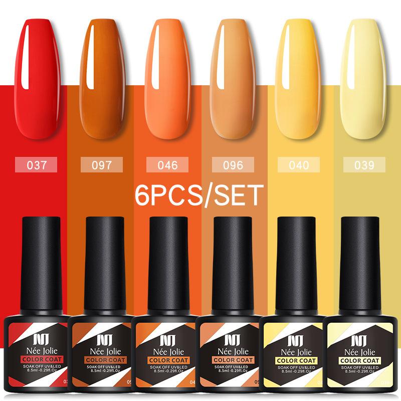 Nail Art 6-Color Nail Polish Glue Set, Nail Phototherapy Glue Can Remove Nail Polish Glue Primer Seal