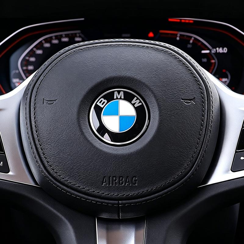 BBKI7 Auto Steering Wheel Center Aluminum Alloy Badge Logo Sticker For BMW M Emblem E46 E36 E34 F10 E90 F30 E60 F30 E53 E30 E92 E87