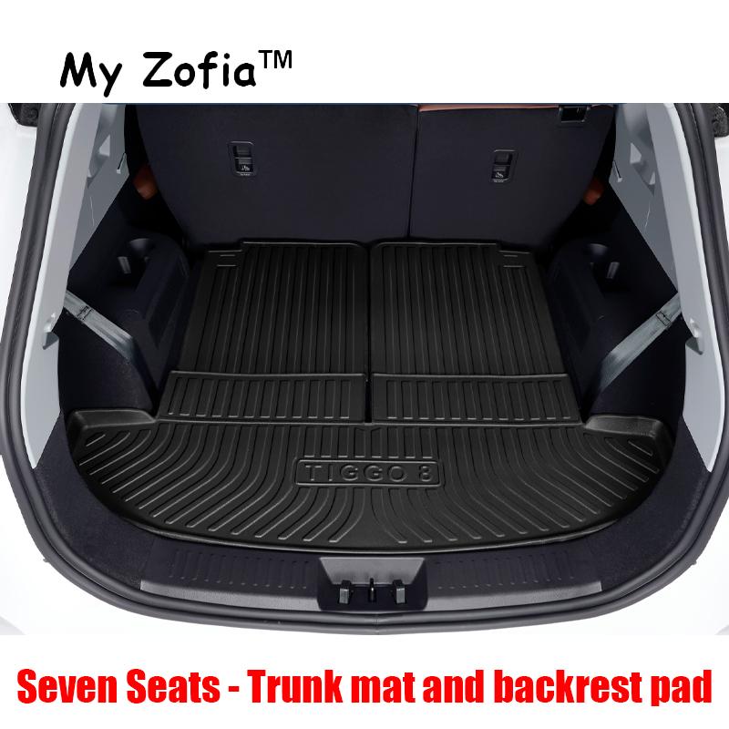 For CHERY TIGGO 8 Pro Max 2023 2024 2025 Car TPE Rear Trunk Mat Waterproof Storage Pad Anti-Slip Easy Clean Car Accessorie