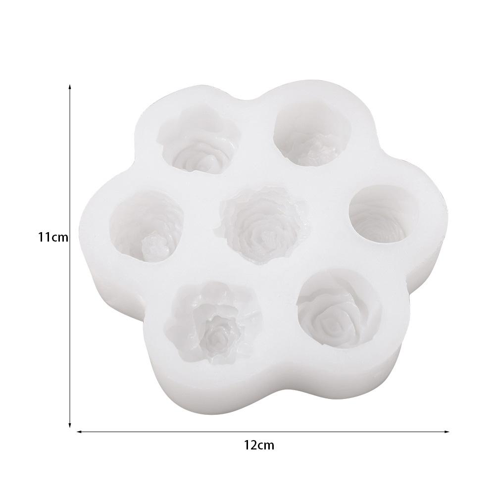 Rose Flower 7 In 1 Flower Silicone Mold Peony Soap Mould Epoxy Resin Candle Mold  Home Decor