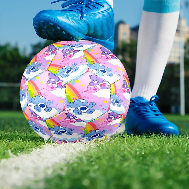 Care Bears Print Size 5 Soccer Ball, PU Wear Resistant Football for Match Training and Daily Practice, Birthday Gift for Soccer Fans