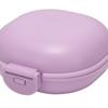 Soap Container Waterproof Portable Soap Rest PP Buckle Lid Soap Case for Travel Home Hotel Dormitory Purple