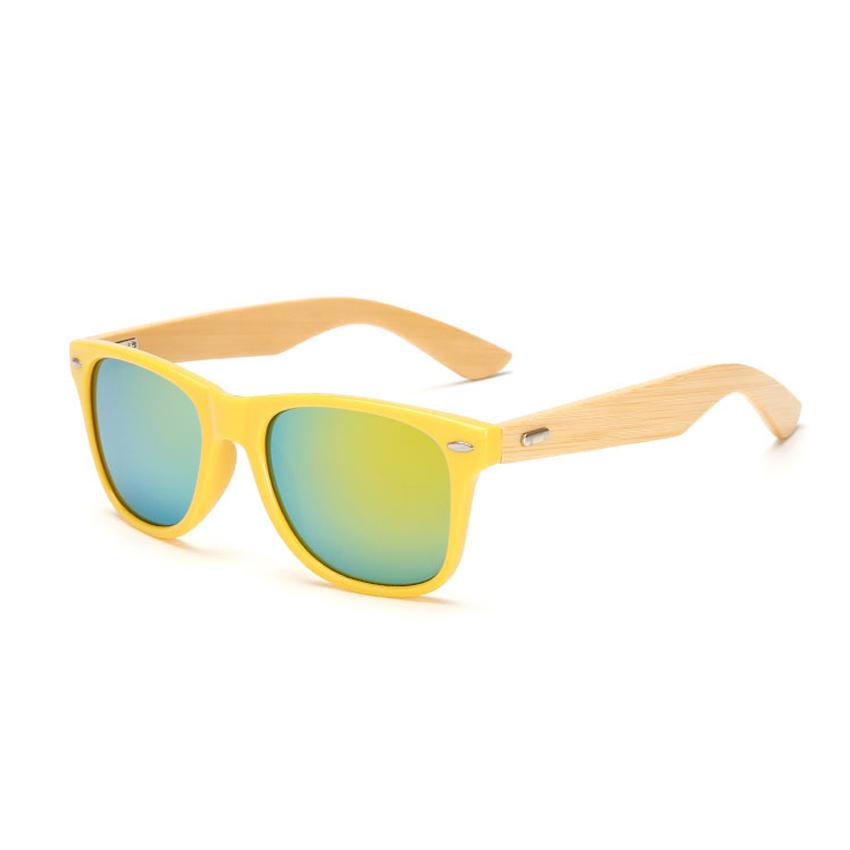FOENIXSONG Vintage Sunglasses Women Men Bamboo Wood Arm Retro Fashion Sun Glasses Eyewear