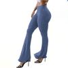 Slim High Waist Capris Sexy Bell Bottom Flare Tights Solid Hot Y2K Women Clothes E Girl Aesthetic Fashion Streetwear Woman Pants