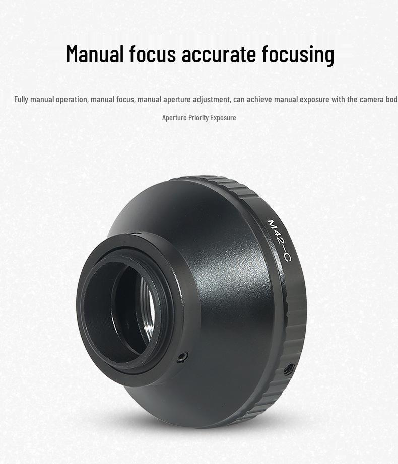 M42 To C-Mount Adapter for East German Helios 44-2 and Other M42 Lenses