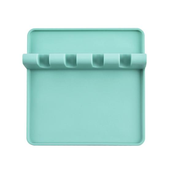 Silicone Spoon Rest for Stove Top Heat-Resistant Utensil Holder with Drip Pad BPA-Free Kitchen