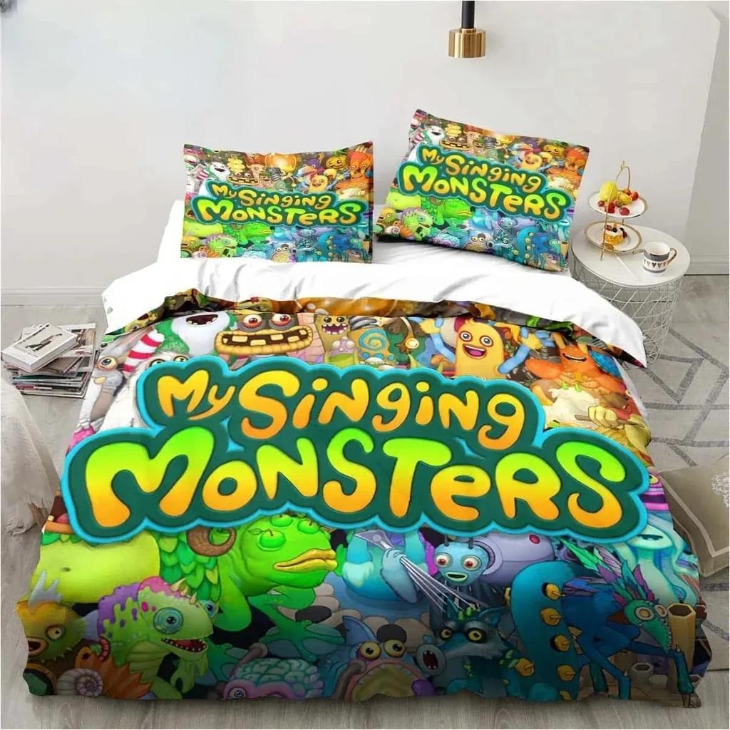 3D Print My Game Singing Monsters Bedding Sets Comforter Quilt Bed Cover Duvet Cover Pillow Case Sets Kids Adult Size