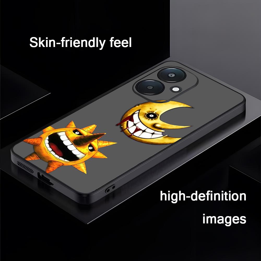 Cool Hot Soul Eater Anime Phone Case For Xiaomi Redmi 14C 13C 12C Note14 13 12 11 10 Pro Plus S Soft Black Phone Cover