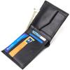 Convenient Horizontal Men's Wallet Made of Natural Smooth Leather CANPELLINI 21779 Black