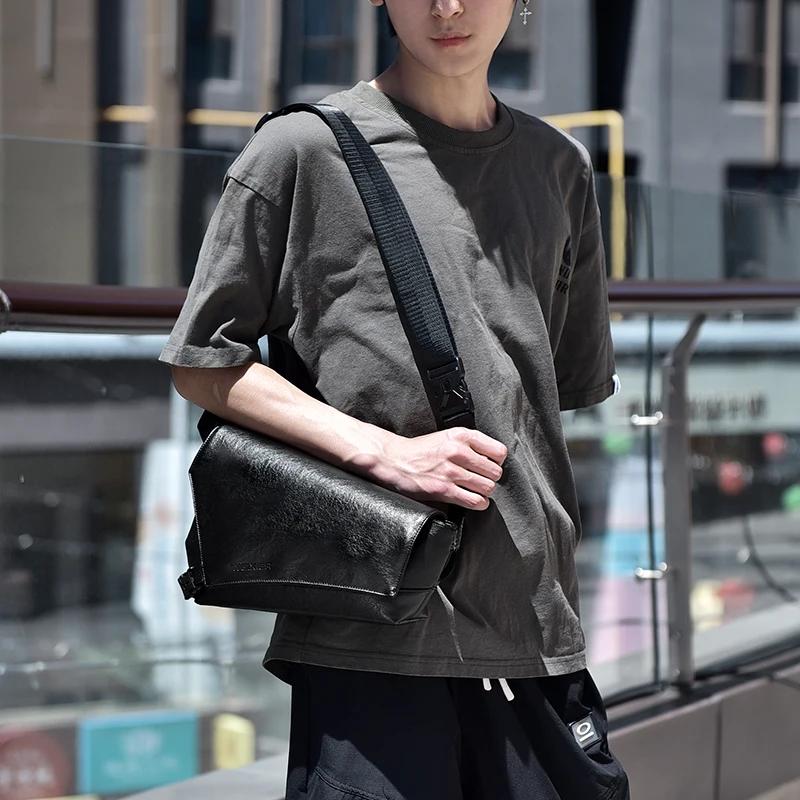 

Деловая многофункциональная спортивная сумка кроссбоди для бега, мужская противокражная на плечо, мессенджер, водонепроницаемая дорожная нагрудная сумка, тактическая сумка Mochila чёрный