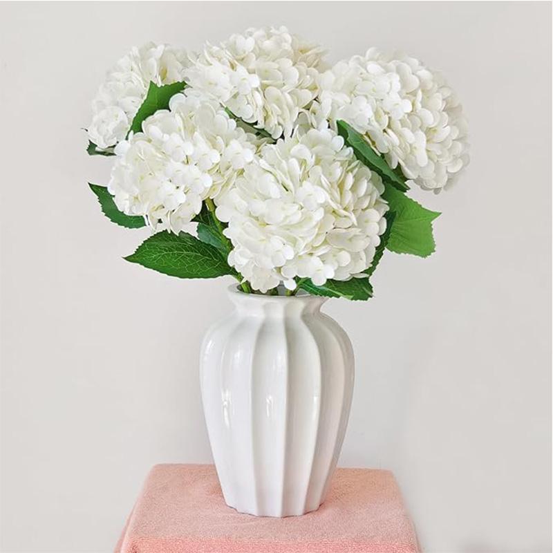 1 szt. 39 cm Biały Sztuczny Bukiet Kwiatów Hortensji do Dekoracji Domu, Pokoju, Ślubu, Dekoracja Stołu, Kompozycja Kwiatowa