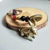 Brass Chinese Zodiac Keychain Handwoven Feng Shui Wealth Lucky Copper Coins for Small Business Owner Gift
