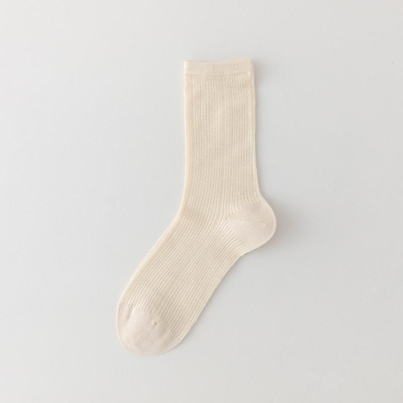 

Female Summer Thin Pure Color Boneless Mesh Breathable Cool Feeling In The Tube Ice Socks 1 pair тілесний