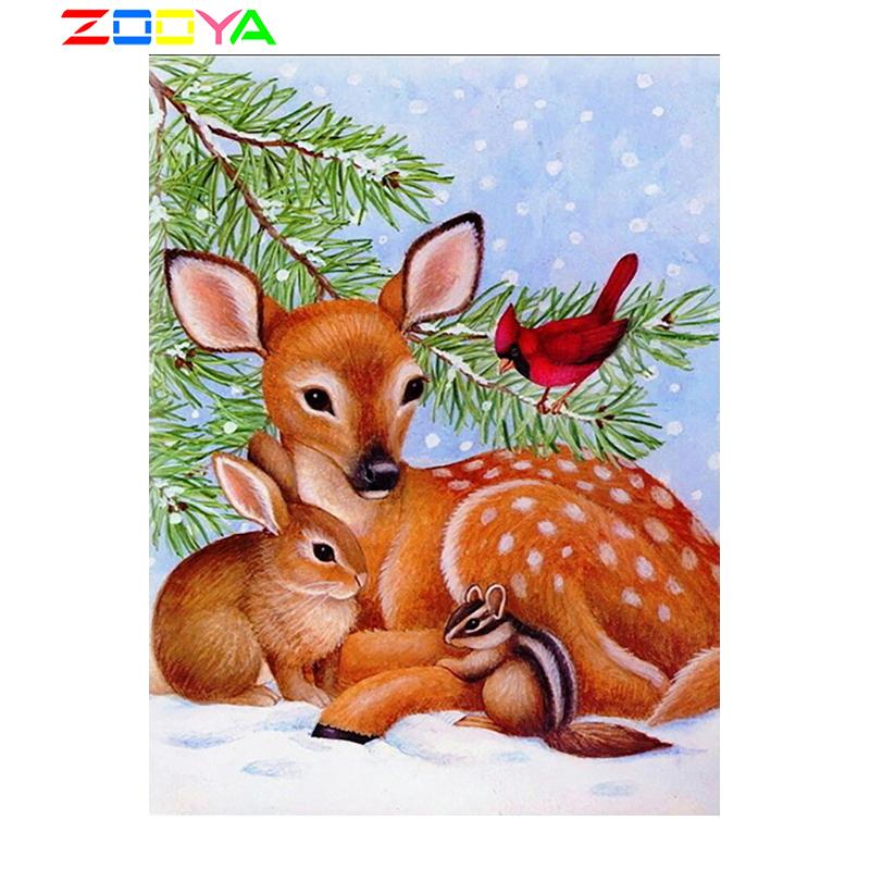 

ZOOYA DIY 3D Алмазная картина Животные Белки Алмазная вышивка Крестиком Главная Декор