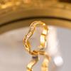 Exquisite super flash zircon ring for girls, light luxury, high-end sense opening adjustable ring, simple real gold electroplating