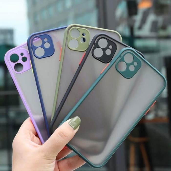 Coque de protection - E.F.CONNECTION - pour iPhone 13 Pro Max - Violet - Semi-rigide - Verre Trempé