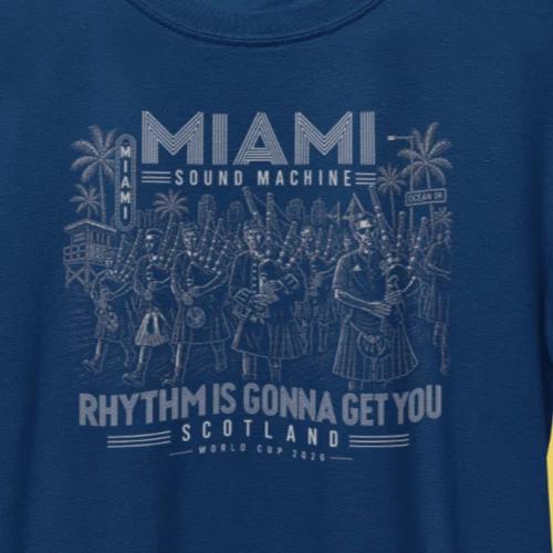 Scotland World Cup 26 Miami Sound Machine T-Shirt / Retro Tartan Army Tee L