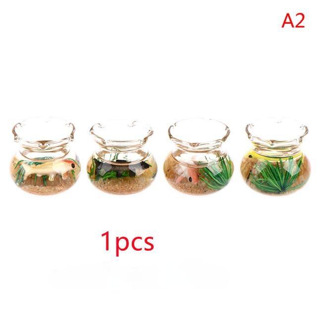 2*2,5 cm Casă de păpuși din sticlă în miniatură castron pentru acvariu Casă de păpuși Jucărie ornamentală pentru casă de păpuși Nou!