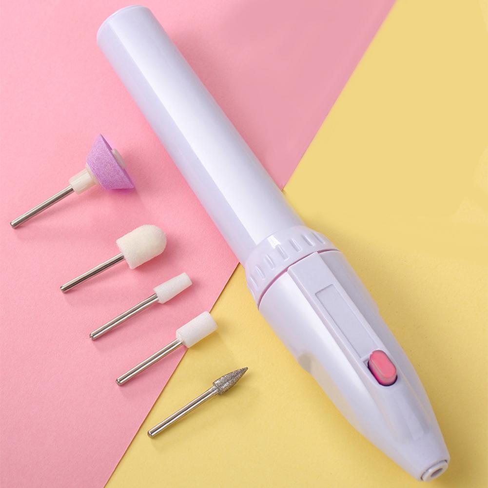5 in 1 Portable Mini Nail Drill Cordless Nail Polishing Machine Professional Electric Nail File Set for Nail Grind Trim Polish