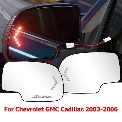 Beheizter Flügeltürspiegelglas, konvex, für linke/rechte Seite, Blinker für Chevy GMC Yukon Cadillac 2003 2004 2005 2006 88944391