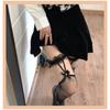 Women Sexy Bow Lace Hollow Out Garter Thigh High Fishnet Stockings