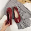 Fashion Women's Fashion Low Heel Shoes Autumn New Round Head Shallow Mouth Butterfly Knot Soft Sole Slip-off Low-top Shoes