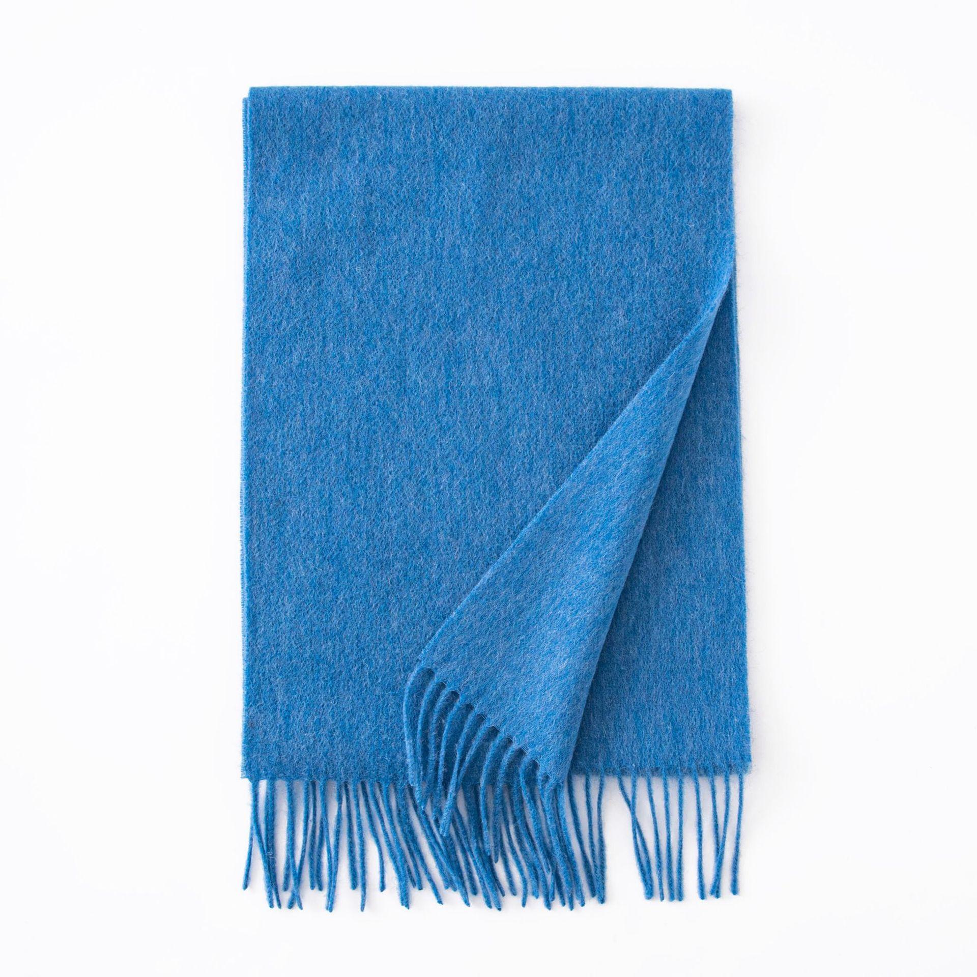 

30-цветный шарф из 100% шерсти на осень и зиму 2024 года, новый женский однотонный шарф, универсальный шарф с толстым и теплым шарфом и простой кисточкой 30*180cm