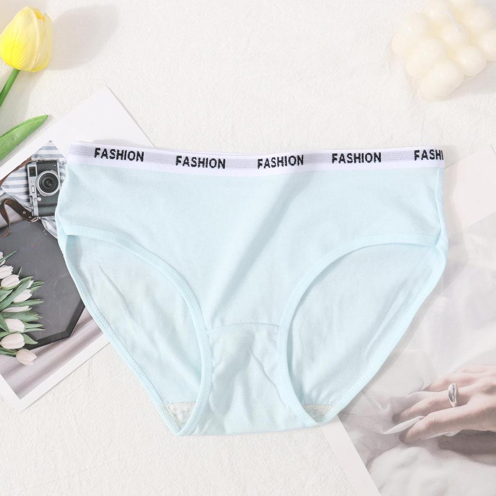 Women's Pure Cotton Mid-Waist Candy Color Briefs