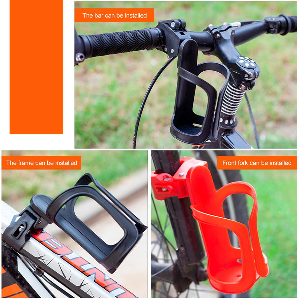 Rotatable Bike Water Bottle Cage Multifunction Bicycle Cycling Beverage Holder Adjustable Grip Baby Stroller Handlebar Mount
