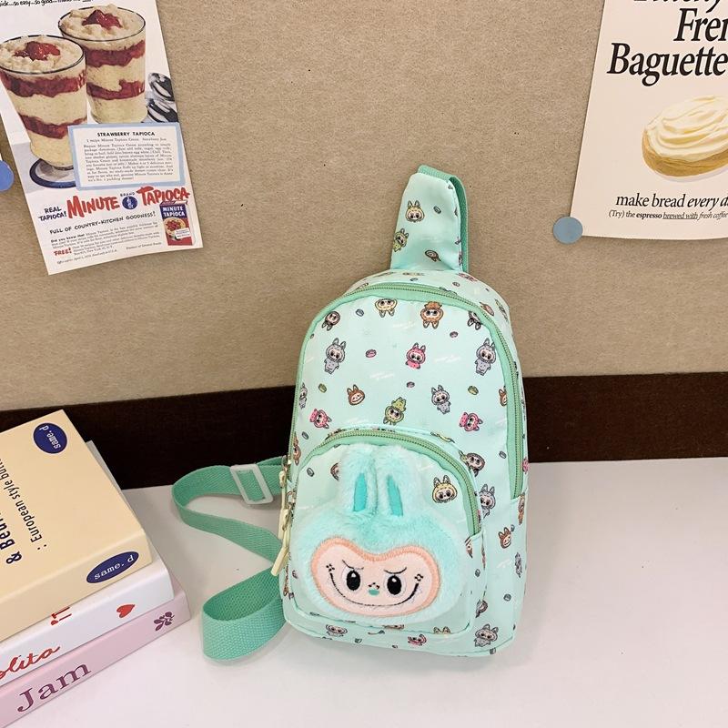Lightweight And Fashionable Cartoon Kids Sling Bag With Soft Plush Accents For Occasion Any